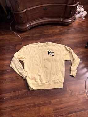 Reigning Champ Yellow Crewneck Sweater with RC initials Size L
